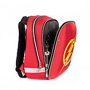 Ортопедичний каркасний рюкзак для початкової школи YES H -12 Flash 38х30х15см 17л Червоний (558033)+Подарунок, фото 4