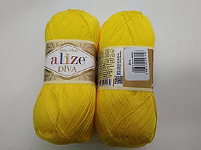 Пряжа Діва (Diva) ALIZE колір 110 жовтий, 1 моток 100г