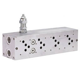 Плита з запобіжним клапаном під чотири гідророзподільника Eurofluid Cetop 5 (Iso 10) серії BMA