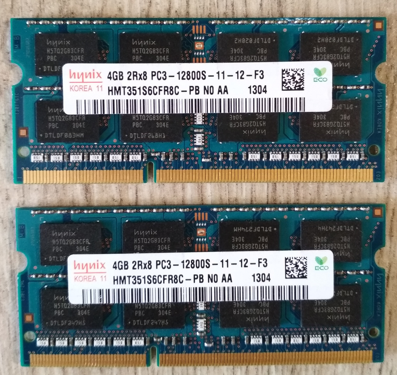Для ноутбука 8 GB 2x4GB DDR3 1600MHz Hynix PC3 12800S 2Rx8 RAM Оперативна пам'ять