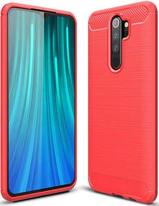 Чохол накладка Polished Carbon для Xiaomi Redmi Note 8 Pro Червоний