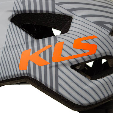 Шолом велосипедний KLS Daze M/L 55-58 Сірий з оранжевим, фото 3