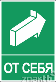 Знак "Відкривати рухом від себе"