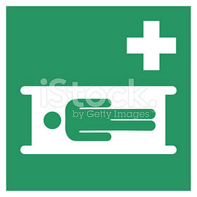 Знак "засоби виносу (евакуації) уражених"