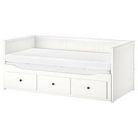 Каркас ліжка-кушетки з 3 ящиками, білий, 80x200 см HEMNES