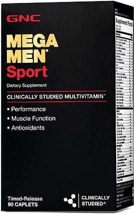 Вітаміни для чоловіків GNC Mega Men Sport 90 капс., фото 1