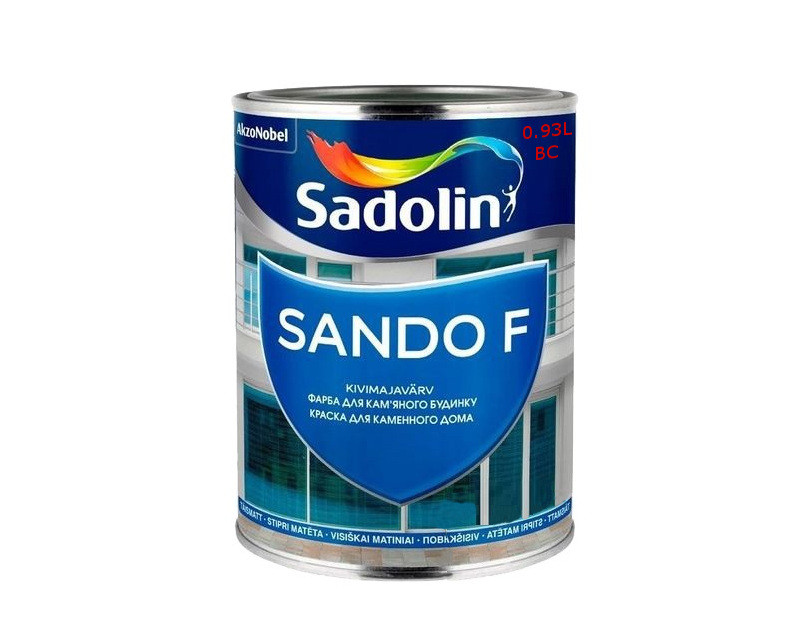 Краска латексная SADOLIN SANDO F фасадная транспарентная - база ВC 0,93л - фото 2 - id-p1179511772