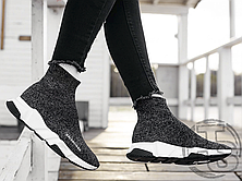 Жіночі кросівки Balenciaga Speed Trainers Mid Lurex Knit 530284 W0680 1000, фото 4