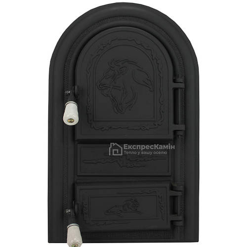 Дверка чугунная печная Leon 345x560 мм Дверцы чугунные печные Iron Fire ...