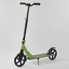 ✅Самокат 69496 Best Scooter SHARK, міський самокат із великими колесами, зелений