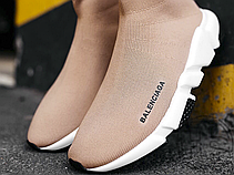 Жіночі кросівки Balenciaga Speed Trainer Beige 525712W05G09710, фото 6