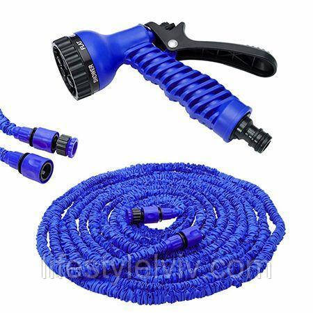 Шланг для поливу 60 м, з розпилювачем V-HOSE PRO / Шланг поливальний для саду / Шланг, що розтягується, фото 1