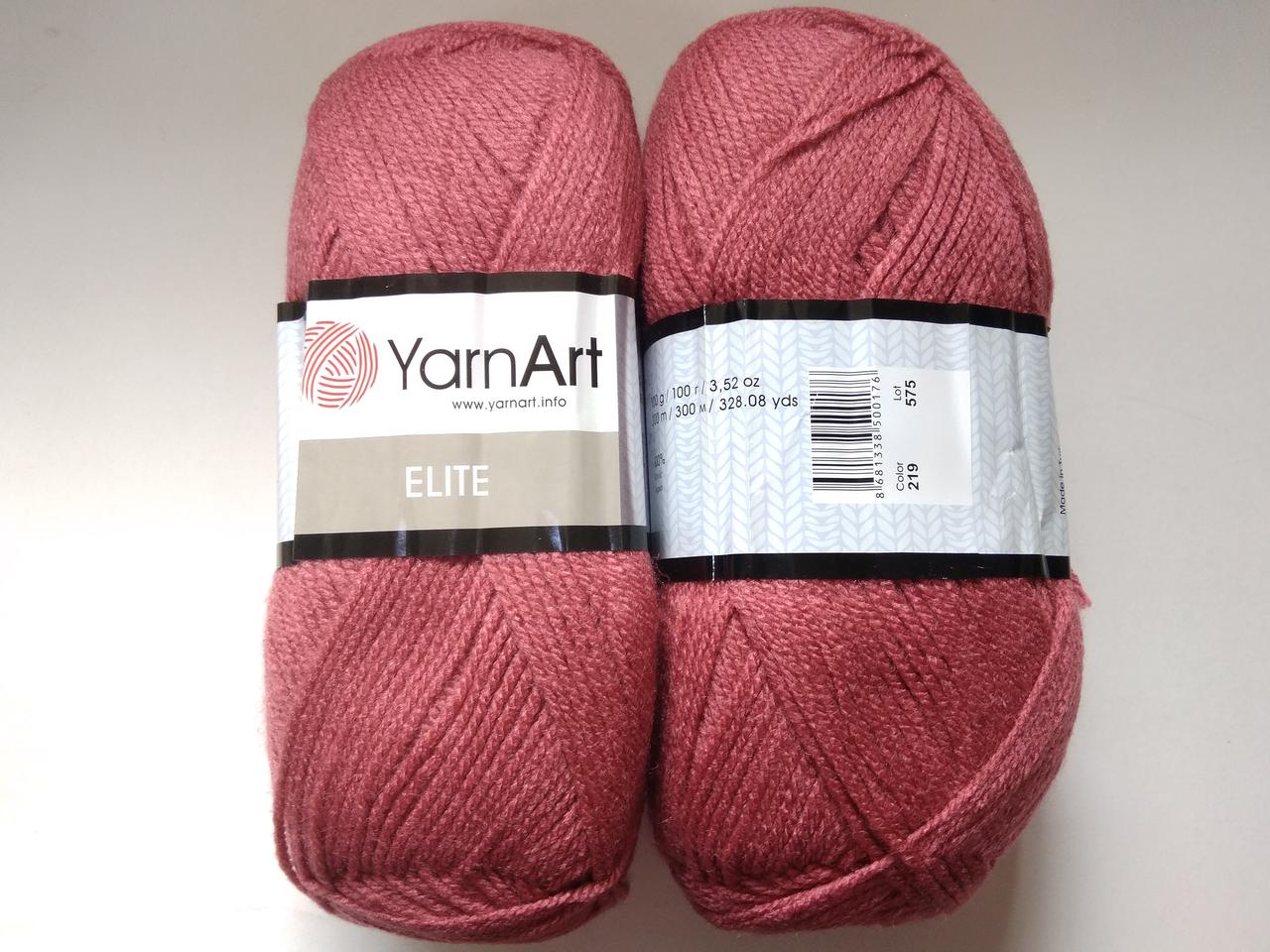 Пряжа Элит (Elite) Yarn Art, цвет сухая роза 219, 1 моток 100г - фото 1 - id-p1179542625