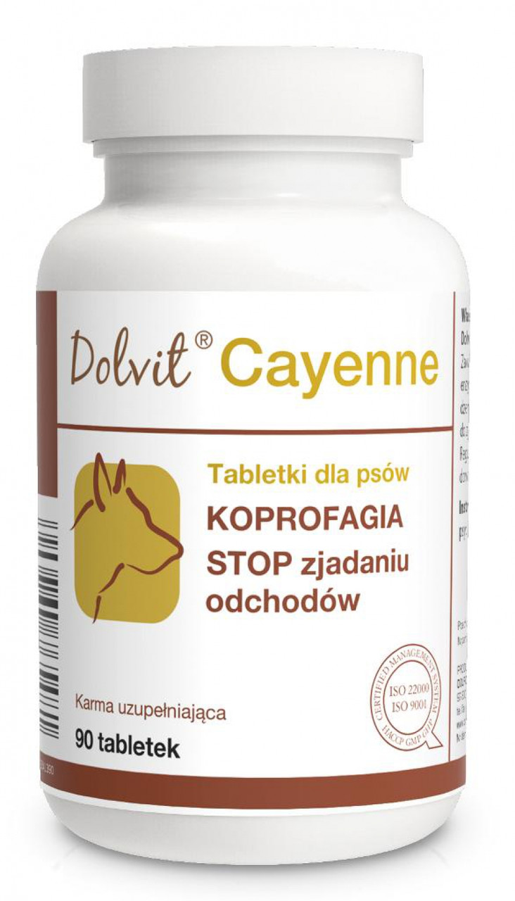 Долфос DOLFOS DOLVIT CAYENNE ( Долвит Кайен ) - харчова добавка для собак проти поїдання фекалій
