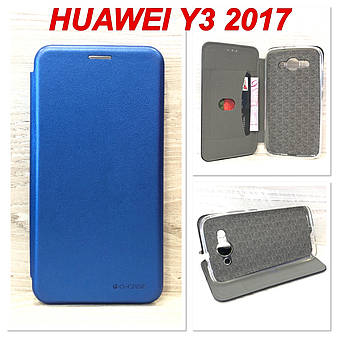 Чохол-книжка G-Case для Huawei Y3 2017 (Синій), фото 2