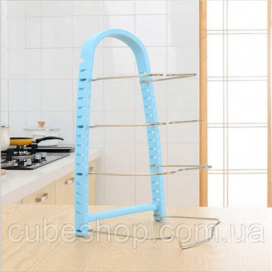 Підставка для кришок, сковорідок, тарілок (блакитна)