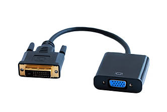 Конвертер активний DVI-D (24+1) на VGA 10cm, Black