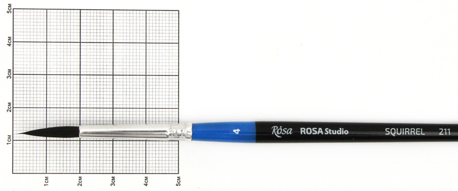 Пензель білка кругла № 4 Rosa Studio 211, 18621104, фото 1