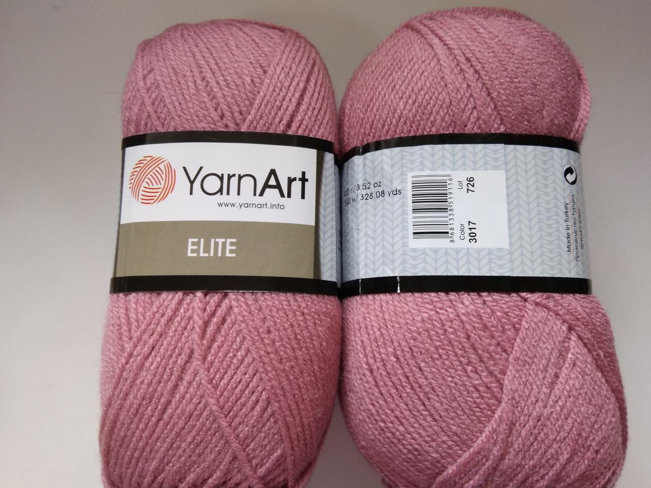 Пряжа Элит (Elite) Yarn Art, цвет розовый 3017, 1 моток 100г - фото 1 - id-p1179573168