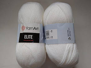 Пряжа Еліт (Elite) Yarn Art, колір білий 150, 1 моток 100г