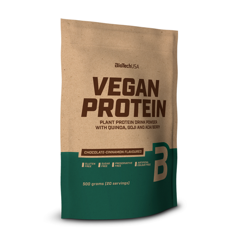 Протеїн Vegan Protein BioTech 500 г Шоколад - Кориця, фото 1