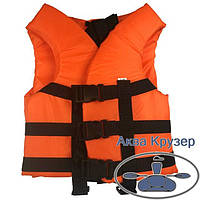 Жилет детский спасательный страховочный 30-50 кг оранжевый сертифицированный для лодки
