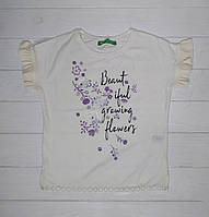 Футболка дитяча біла для дівчаток 3-8 років Туреччина,Cichlid