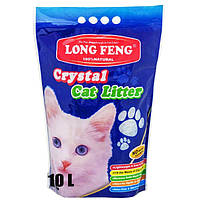 Силикагелевый наполнитель для котов Long Feng Crystal Cat Litter Кристалл 10 л / 4.2 кг