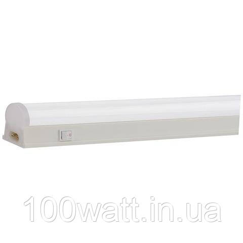 Світильник світлодіодний лінійний LED Т5 10W 6400К з вимикачем 856мм