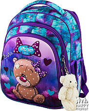 Комплект шкільний рюкзак каркасний пенал і сумка для дівчаток Winner One Ведмедик 5005, фото 2