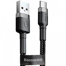 USB Cable Baseus Cafule Type-C (CATKLF-BG1) Black 1m