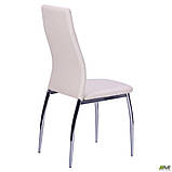 Обідній стілець АМФ Ніколас металевий-хром м'яке сидіння шкірозамінний, фото 4