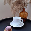 Чашка біла 200 мл із блюдцем HR1311, фото 2