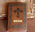 Святе Євангеліє формат малий в шкіряній палітурці з художнім тисненням, фото 2