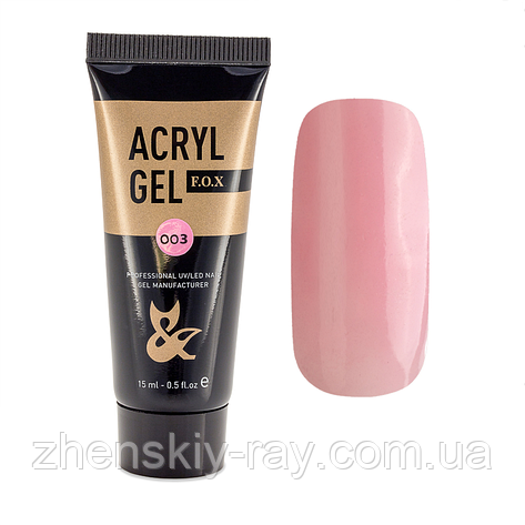 Акрил-гель F.O.X Acryl Gel No3 (рожевий), 30 мл, фото 1