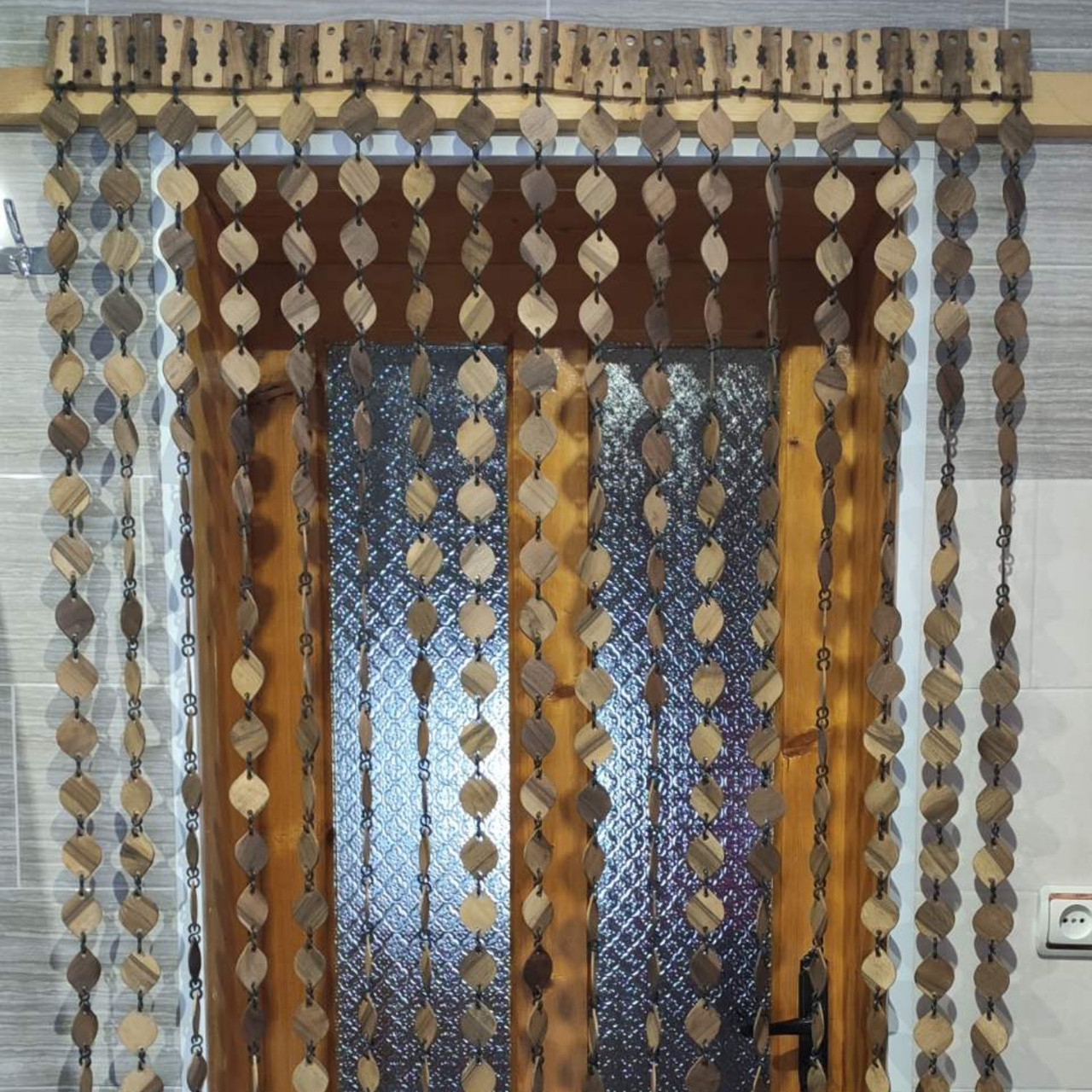 Штори з дерева "Листя" світлі, фото 1