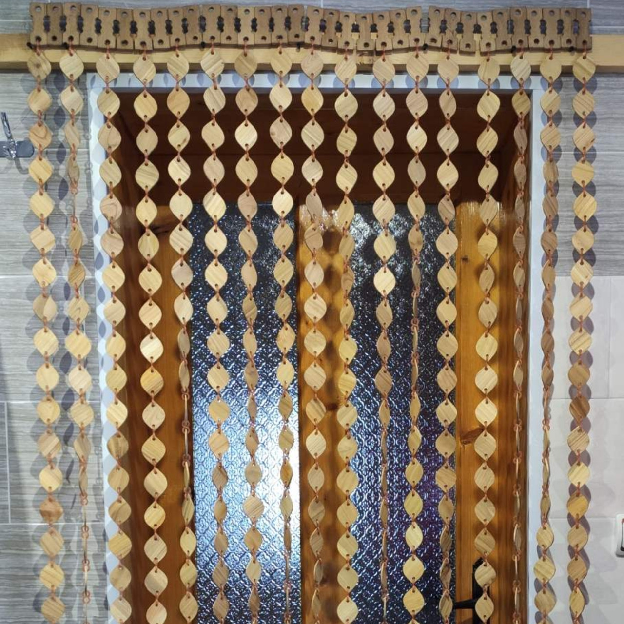 Штори з дерева "Листя" світлі, фото 1