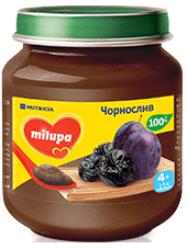 Дитяче фруктове пюре «Чорнослив» Milupa 125гр від 4 міс