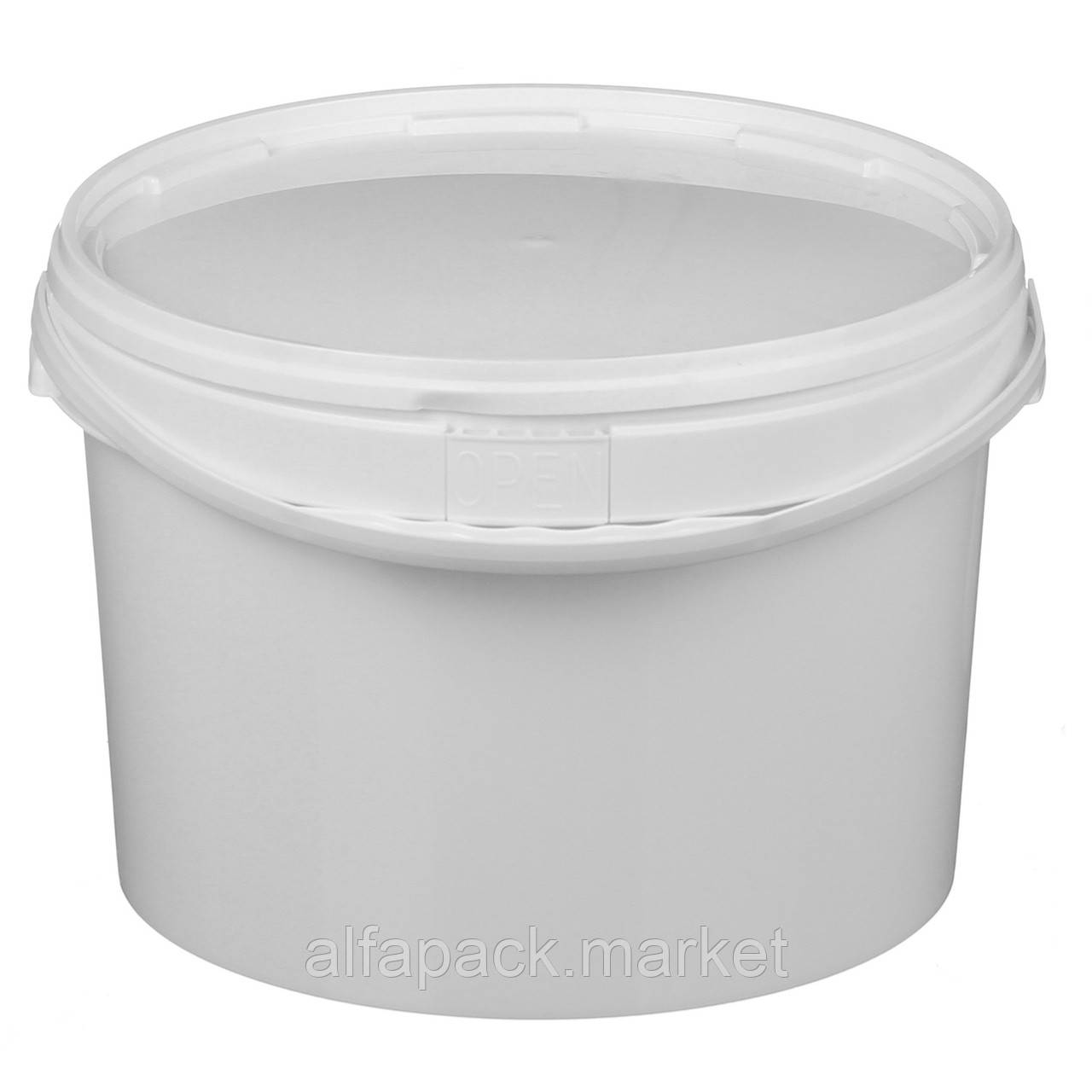 Відро 16 л. пластикове для харчових продуктів, біле 020000031