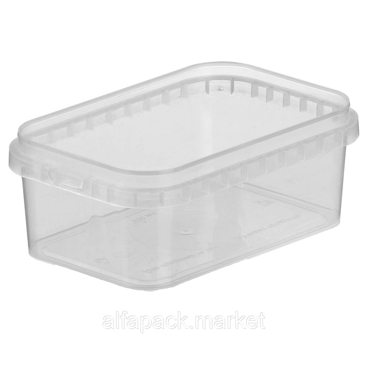 Контейнер пластиковий 0,5 л прямокутний (200 шт в упаковці) 020000100