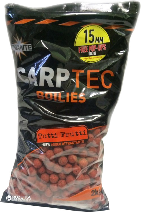 Тонучі бойли Dynamite Baits Carp Tec Tutti Frutti 15 мм 2 кг