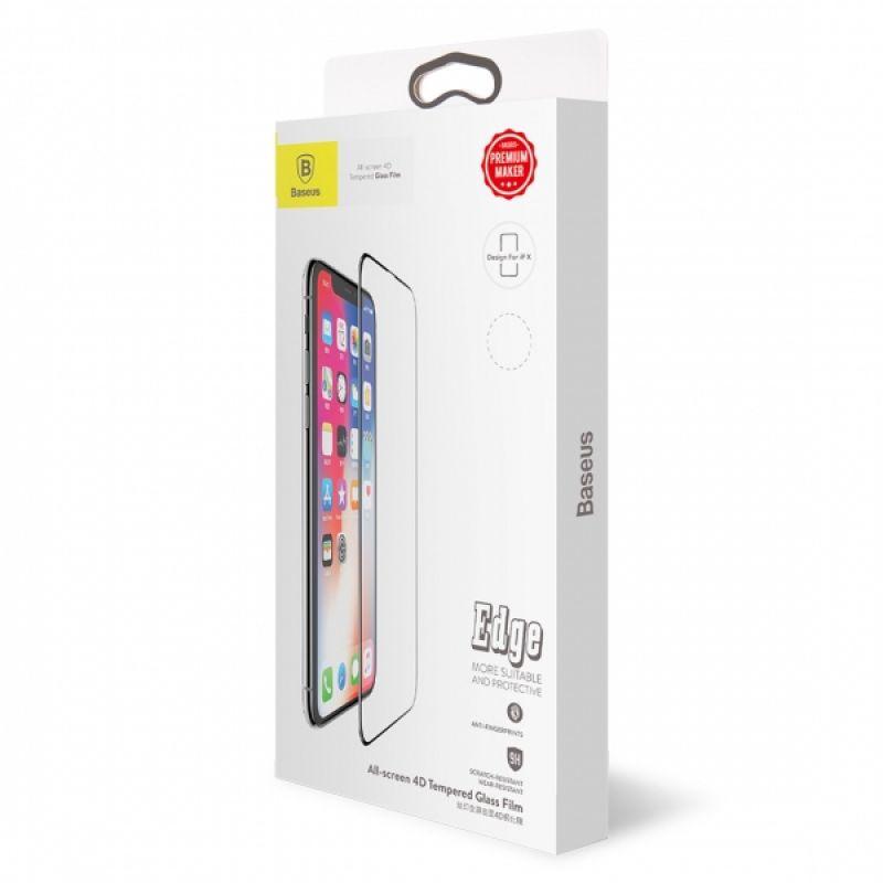 Захисне скло Baseus All-Screen Tempered Glass Film для iPhone X/Xs | 11 Pro (SGAPIPHX-KC01) Black (0.3 mm)