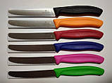 Швейцарський кухонний ніж Swiss Classic Victorinox лезо — 11 см хвиля 6 кольорів ручка фігурна мод 6.7833, фото 3