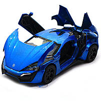 Машинка іграшкова Автопром «Lykan Hypersport» Синя 14 см (32013), фото 6