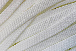 Шнур плоский чехол 8мм білий моток 100м