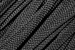 Шнур плоский чехол 8мм чорний моток 100м