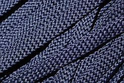 Шнур плоский чехол 8мм темно-сіний моток 100м