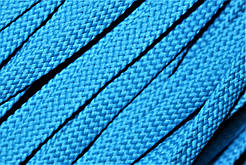 Шнур плоский чехол 8мм бірюзовий моток 100м