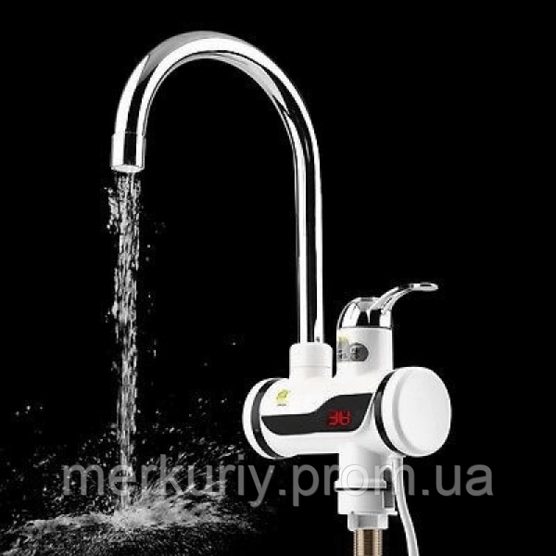 Миттєвий проточний кран водонагрівач Delimano Делімано з дисплеєм