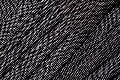 Шнур плоский чехол поліестер 20мм чорний моток 100м